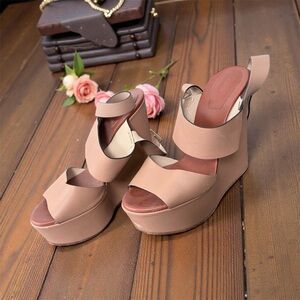 Chloe Tan Platform Sandals